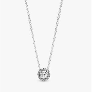 NWT Pandora Round Sparkle Halo Necklace